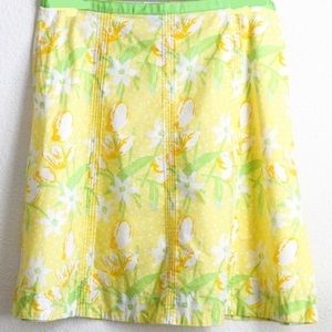 Carolina Blues fun vibrant floral A-line skirt